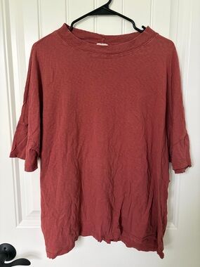 Together Oversized Short Sleeve Tee in Dusty Rust